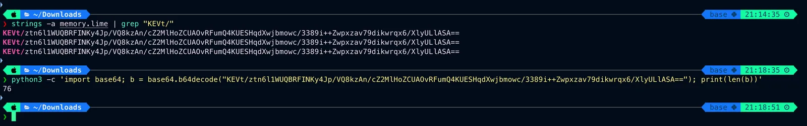 Verifikasi panjang blob hasil decode