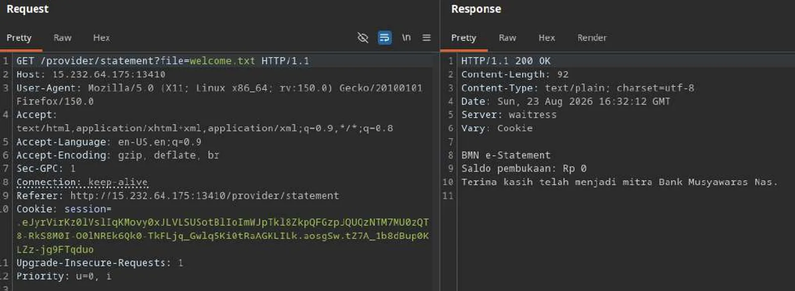 Endpoint statement rawan path traversal
