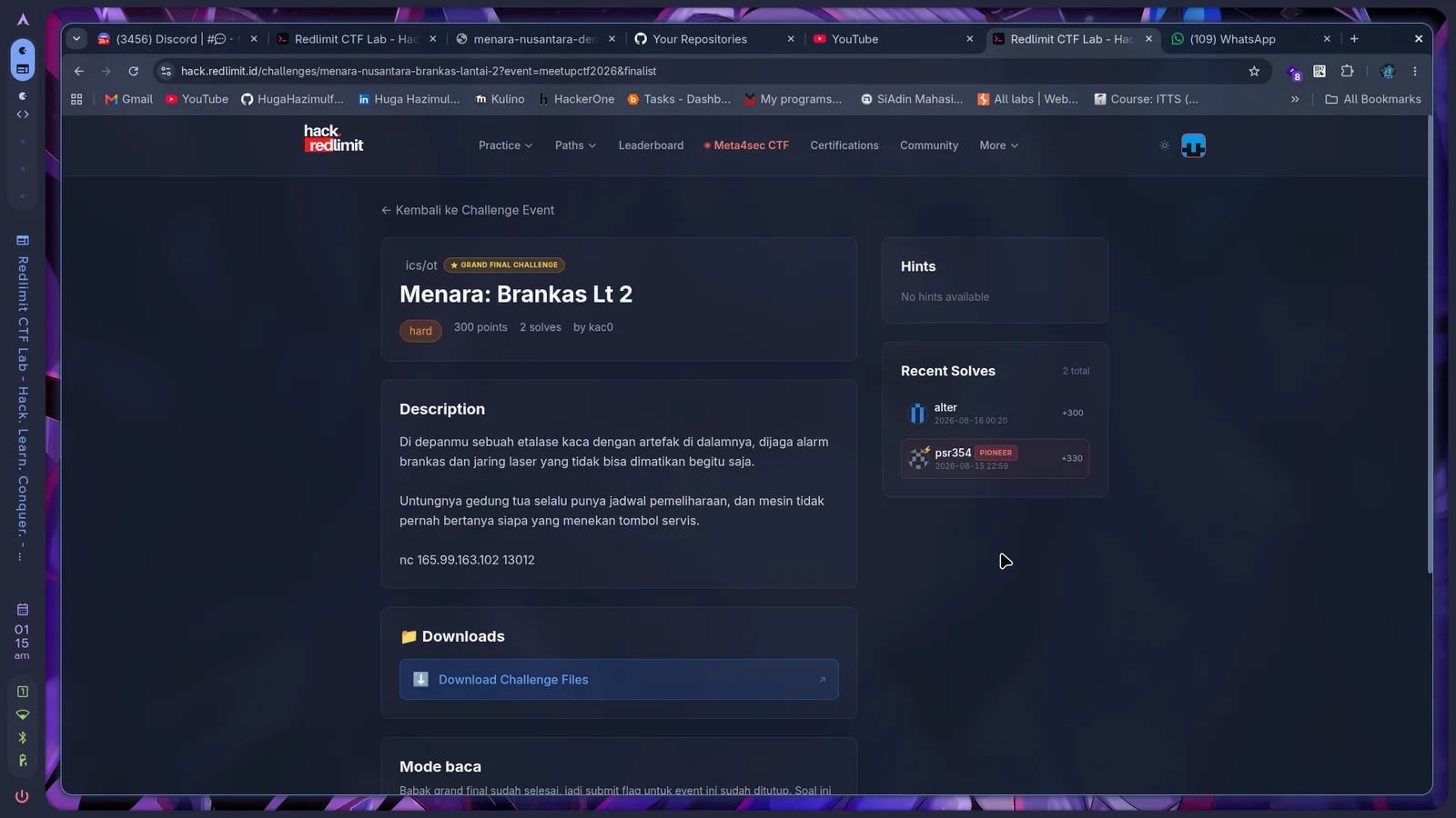 Halaman soal Menara: Brankas Lt 2
