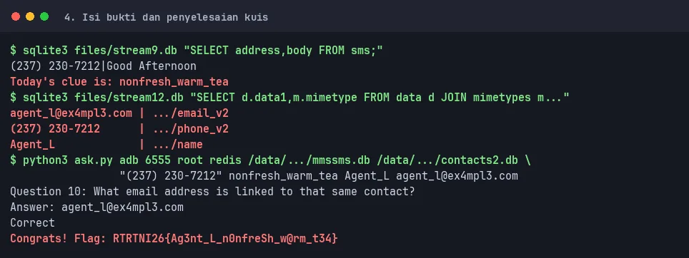 Isi database dan kuis