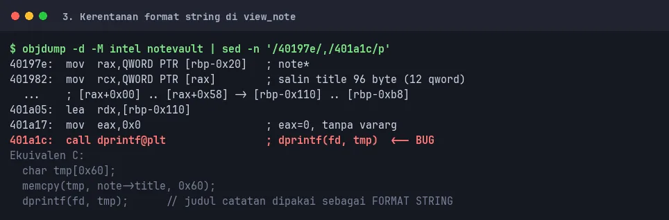 Format string bug